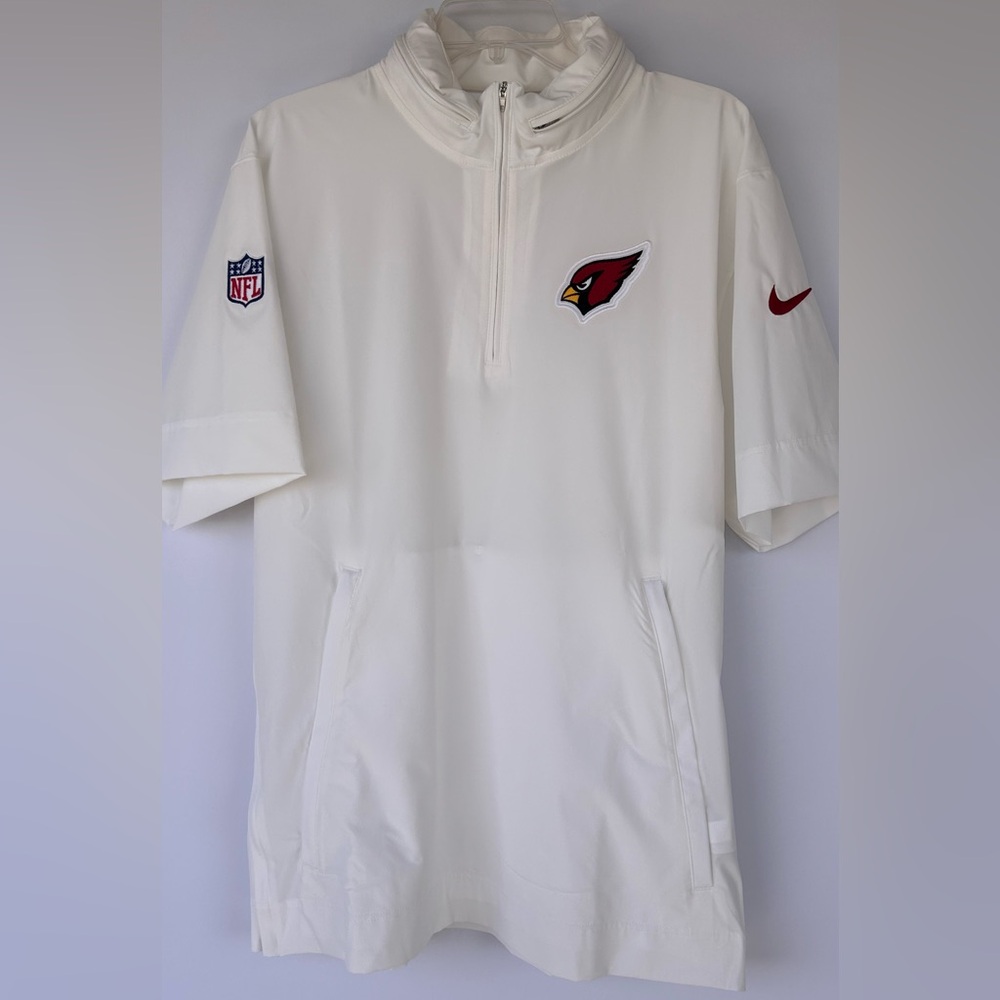 Nike NFL Men’s On Field Arizona Cardinals Pullover Short Sleeve Windbreaker Med‎